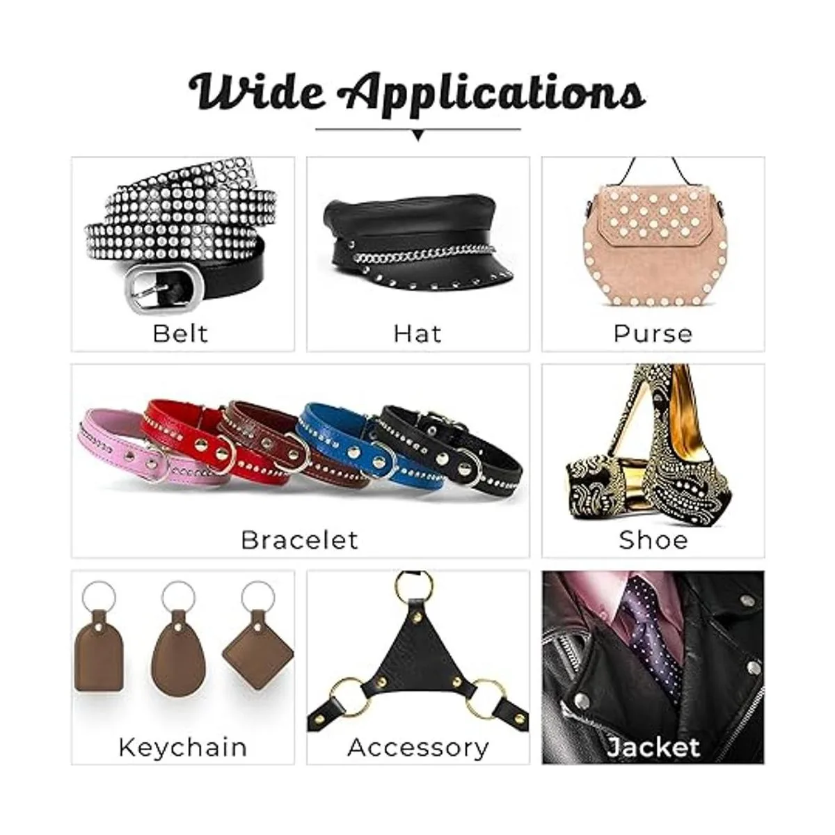 Juego de 420 remaches de cuero remaches de latón de doble_5