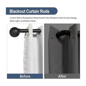 Barra de cortina industrial de 1 pulgada barras de