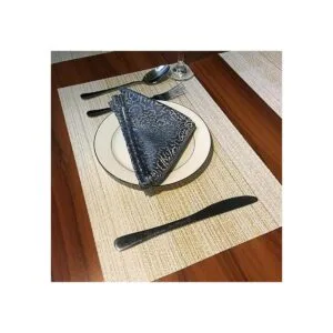 Juego de 6 manteles individuales de vinilo tejido duradero