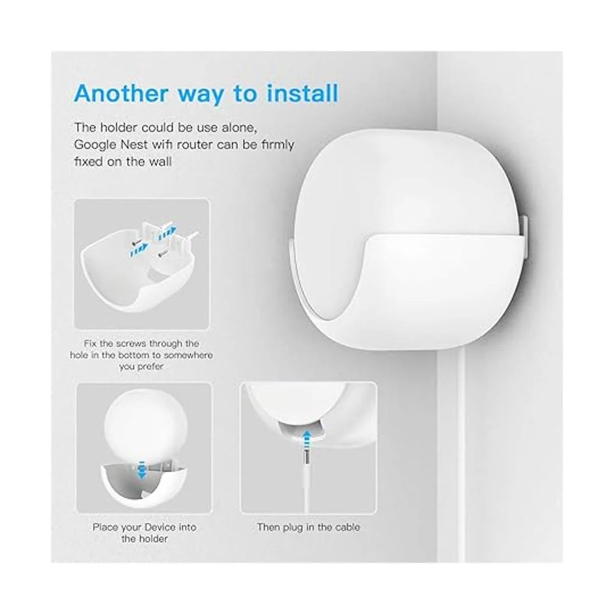 Koroao Smart Home Outlet Soporte de pared para router_3