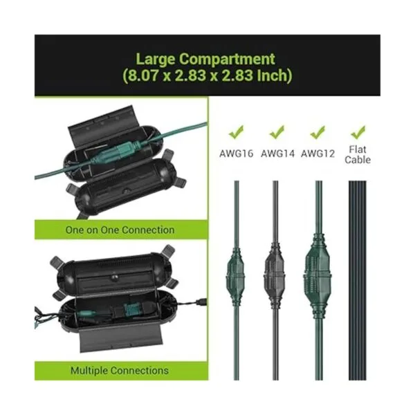 DEWENWILS Paquete de 3 fundas de seguridad para cable de_3