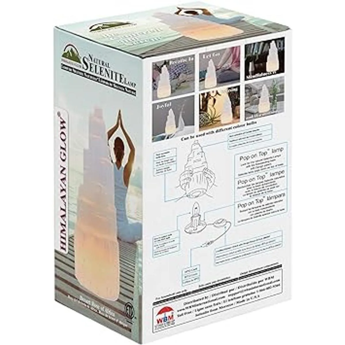 Himalayan Glow Lámpara de rascacielos de selenita natural_2