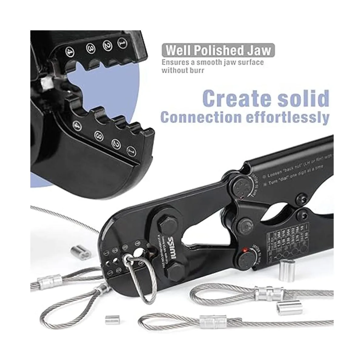 IWISS Herramienta de prensado de cuerda de alambre para_3