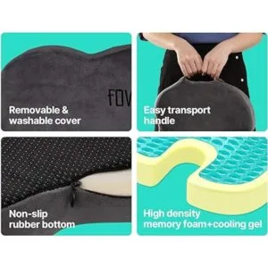 Foverhom Cojín de asiento de gel para sentarse durante_3