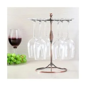 GeLive Soporte para copas de vino de bronce con 6_3