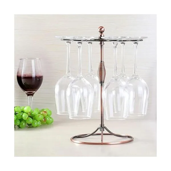 GeLive Soporte para copas de vino de bronce con 6_3