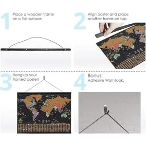 Earthabitats Marco magnético de madera para póster 24.0