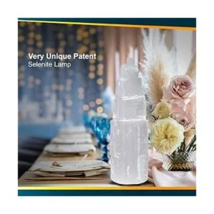 Himalayan Glow Lámpara de rascacielos de selenita natural_3