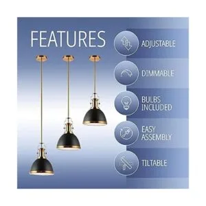 JONATHAN Y JYL9535A Homer Colgante de cocina LED vintage_5