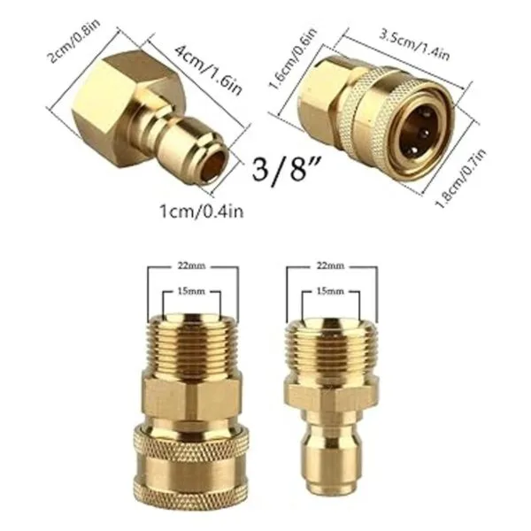 Millie Adaptador de lavadora a presión M22 de 38