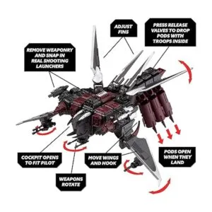 Snap Ships Scorpion K.L.A.W. Troop Dropper juguete de_5