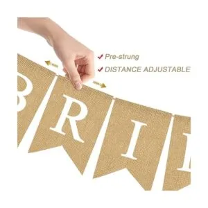 Rainlemon Bride to Be Banner de yute de arpillera limón_4