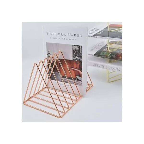 ESAEPRES Soporte para revistas de oro rosa organizador_5