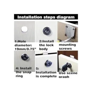 Cerradura de cajón de gabinete cerradura de buzón modelo_3