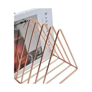 ESAEPRES Soporte para revistas de oro rosa organizador_3