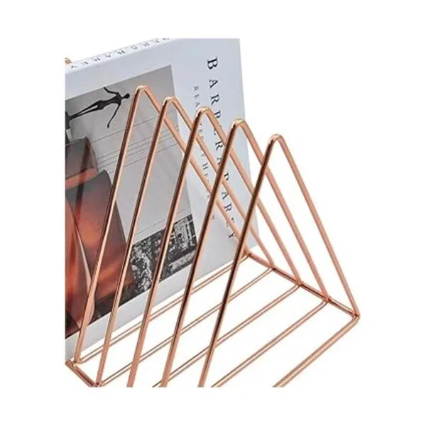 ESAEPRES Soporte para revistas de oro rosa organizador_3