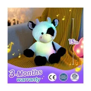 Glow Guards Juguete de peluche suave de vaca con luces de_4