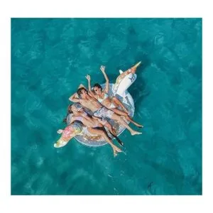 PoolCandy Gigantic Glitter Unicorn Balsa de playa y piscina_3