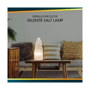 Himalayan Glow Lámpara de rascacielos de selenita natural_4