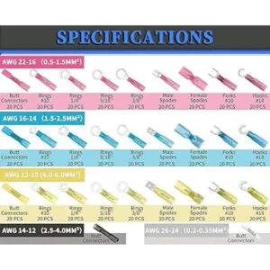 560 conectores termoretráctiles Qibaok kit de conectores_2