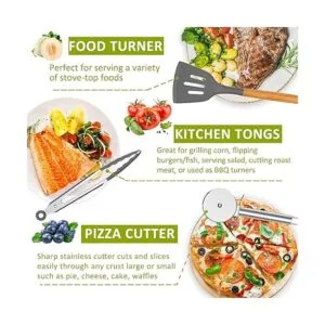 Fungun Juego de utensilios de cocina de silicón juego de