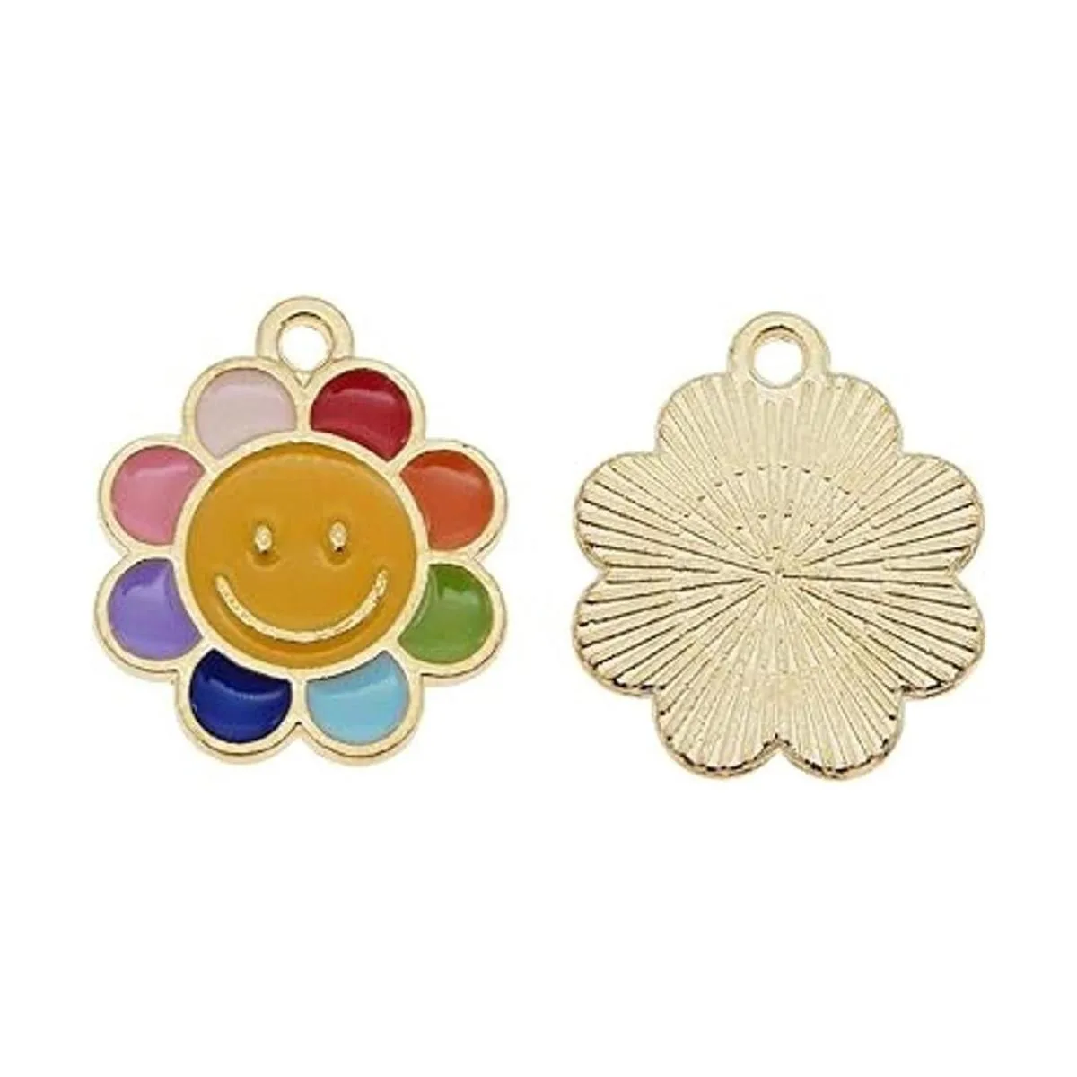 Julie Wang 30 dijes esmaltados con diseño de margarita y_5