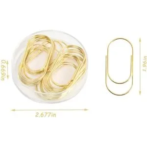 Clips de papel 1.97 pulgadas. Dorado_4