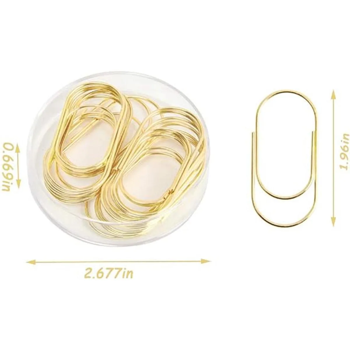 Clips de papel 1.97 pulgadas. Dorado_4