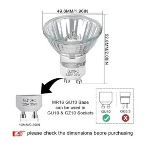 GU10 Bombillas halógenas de 35 W paquete de 6 bombillas_2