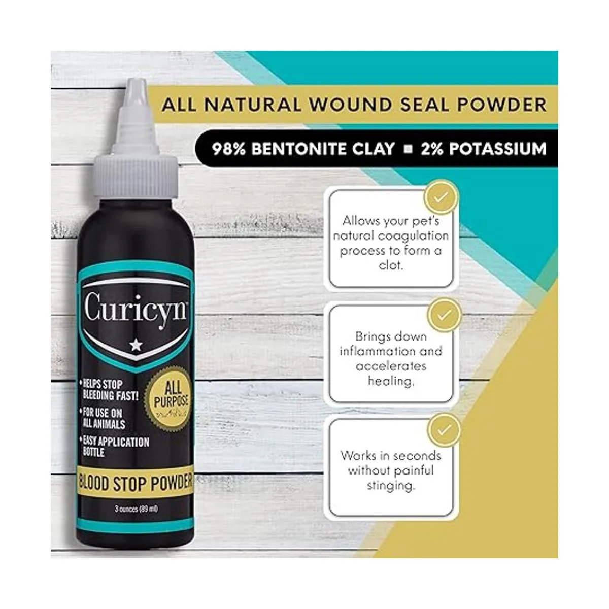 Curicyn Polvo de parada de sangre 3 oz.