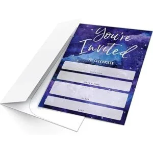 Invitaciones de fiesta galaxia juego de 25 tarjetas y_4