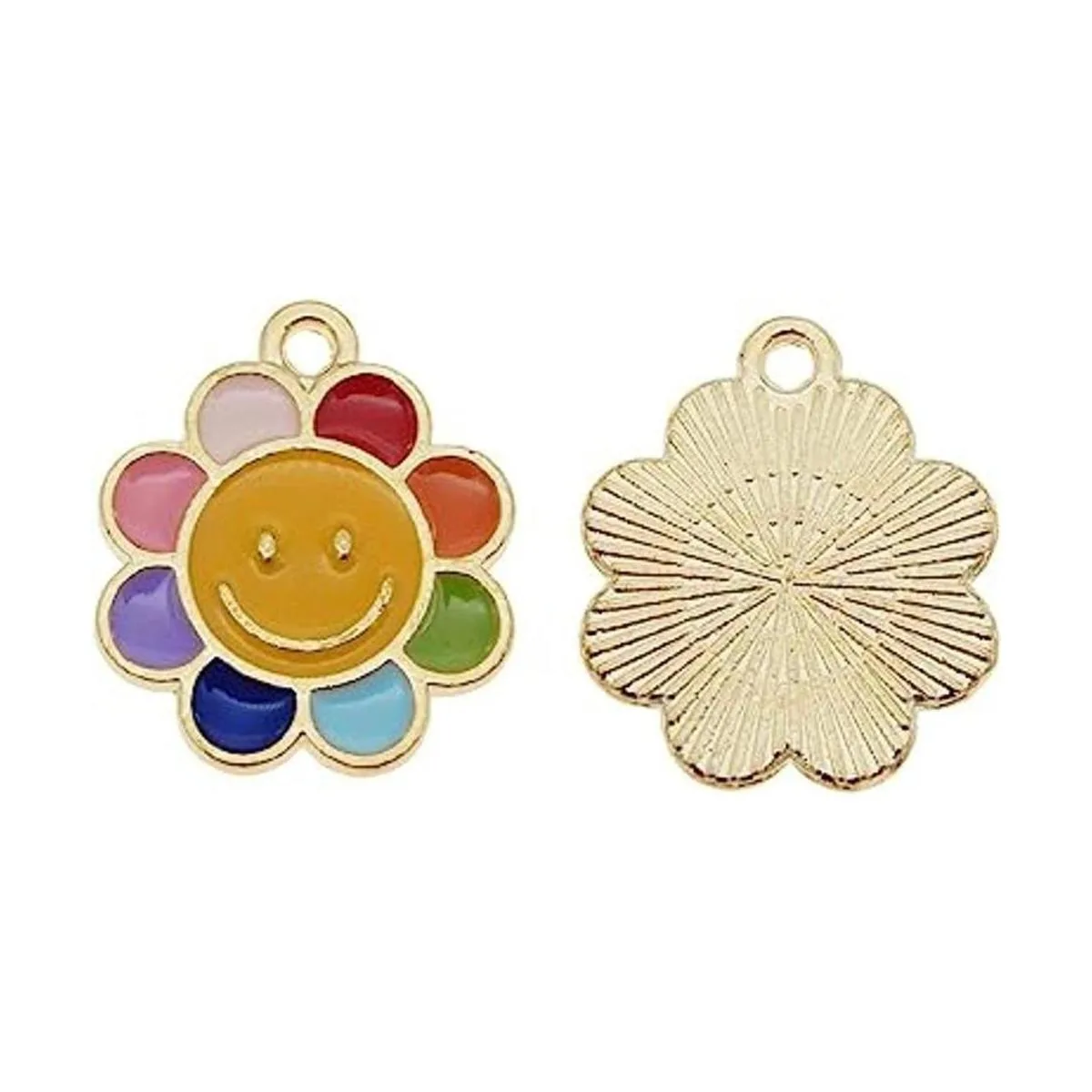 Julie Wang 30 dijes esmaltados con diseño de margarita y_1