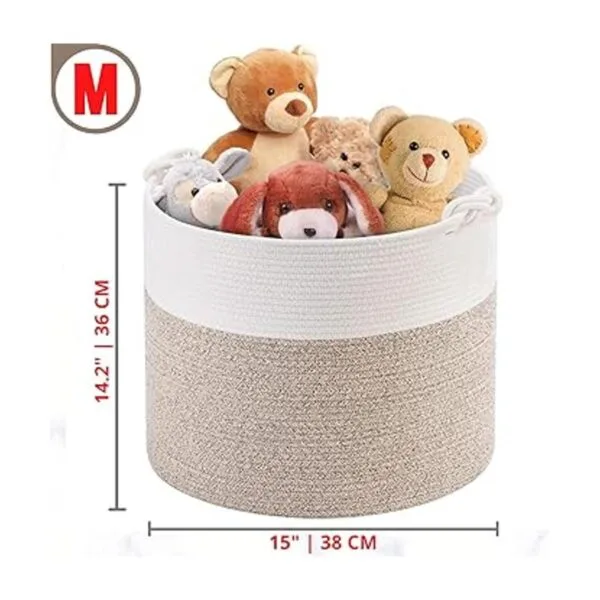 MINTWOOD Design Cesta de almacenamiento de cuerda de
