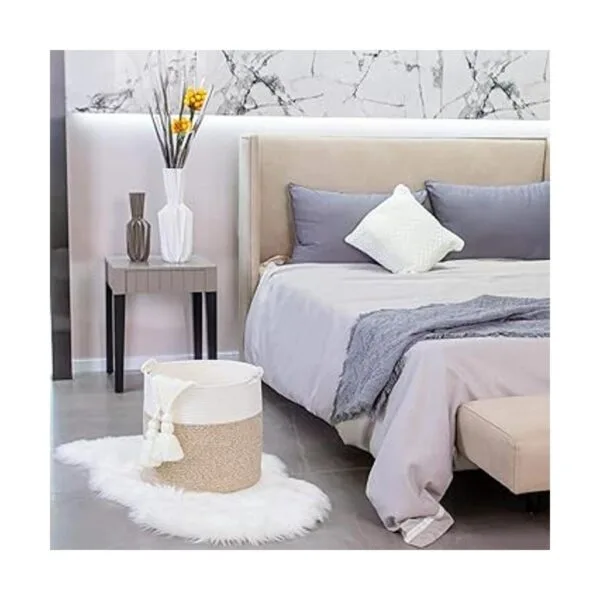 MINTWOOD Design Cesta de almacenamiento de cuerda de