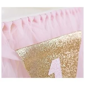 Decoración de primer cumpleaños para niña silla alta_5