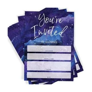 Invitaciones de fiesta galaxia juego de 25 tarjetas y_1