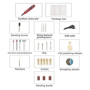 CHOKMAX Kit de herramientas giratorias inalámbricas mini_6