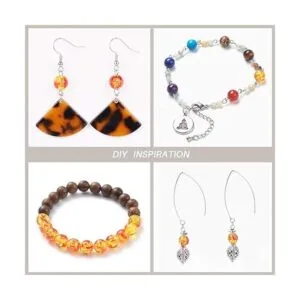 Pandahall 100 cuentas de resina transparente con flores de_6