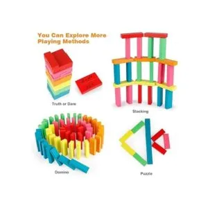 Coogam Juego de apilamiento de bloques de madera con bolsa_3