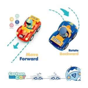 Haktoys Control remoto de dibujos animados de coche de
