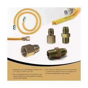 Appliance Pros Línea de gas flexible de acero inoxidable_3