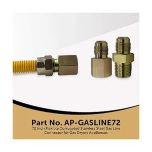 Appliance Pros Línea de gas flexible de acero inoxidable_2
