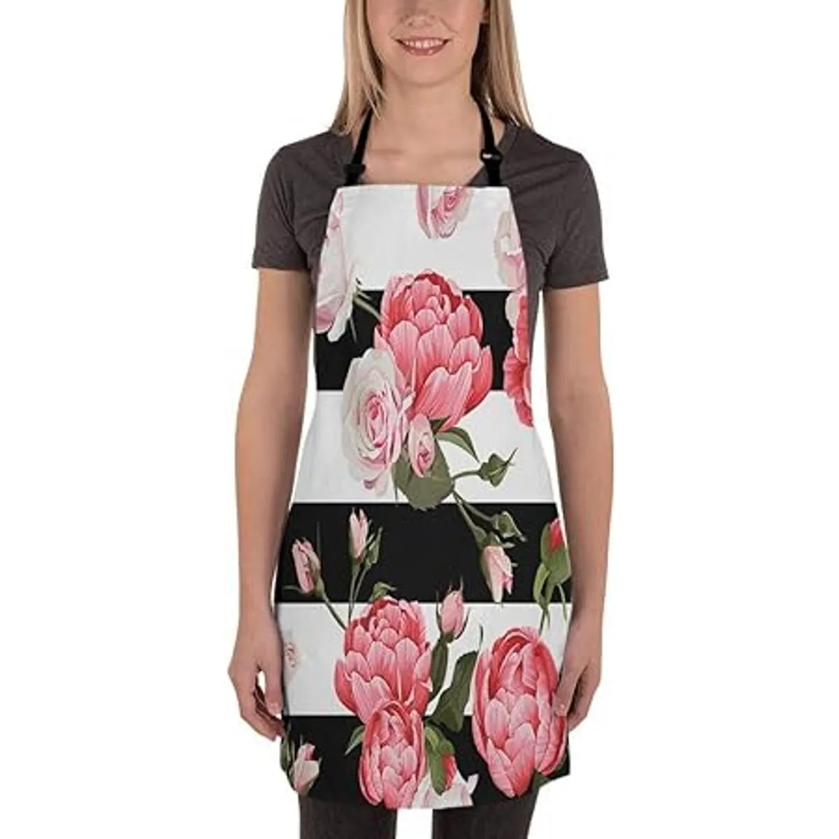 Moslion Mandala Delantal de chef de camarera con cuello_2