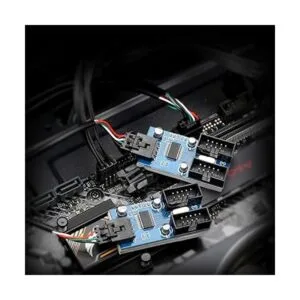 Rocketek Cabezal USB de 9 pines macho de 1 a 4 hembra_2