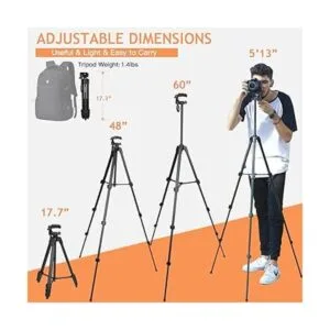 Lusweimi Trípode de 60 pulgadas para iPad iPhone trípode_2