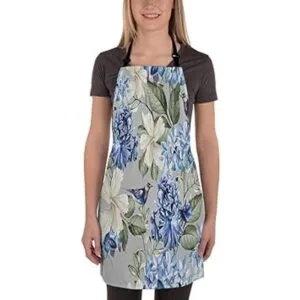 Moslion Delantal floral de 31 x 27 pulgadas flores de_2