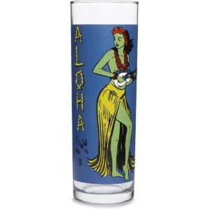 Libbey Tiki Kahiko Vaso zombi azul 13.5 onzas juego de 4_3