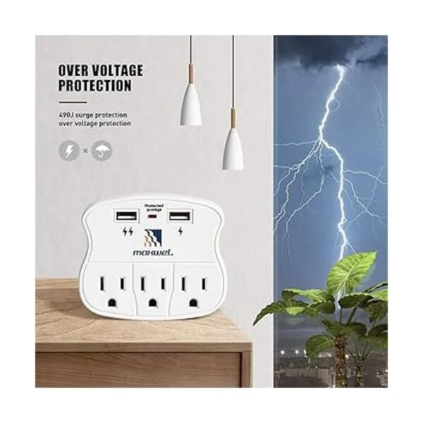 Extensor de toma de pared Protector de sobretensión_2