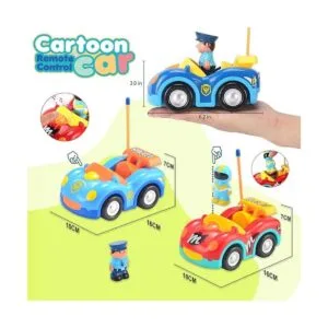 Haktoys Control remoto de dibujos animados de coche de