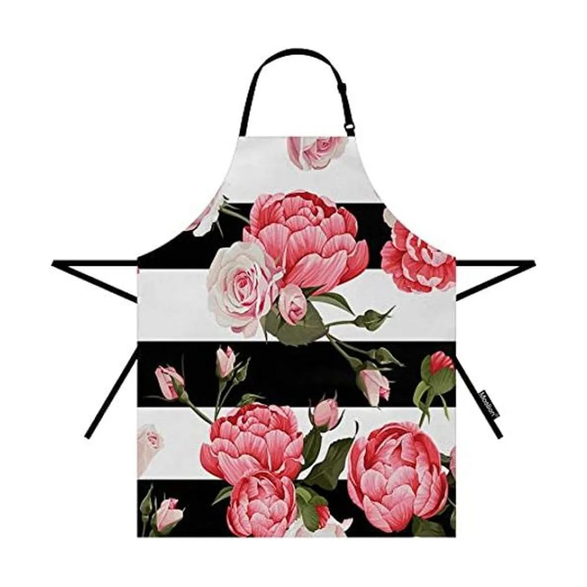 Moslion Mandala Delantal de chef de camarera con cuello_1